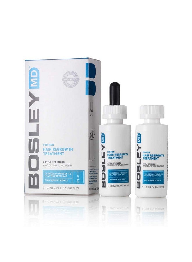 Bosley Professional Strength BosleyMD Professional Strength Men's Hair Re-growth Treatment, 5% Minoxidil Topical Solution, 2 Fl Oz (Pack of 2)  - Image 1