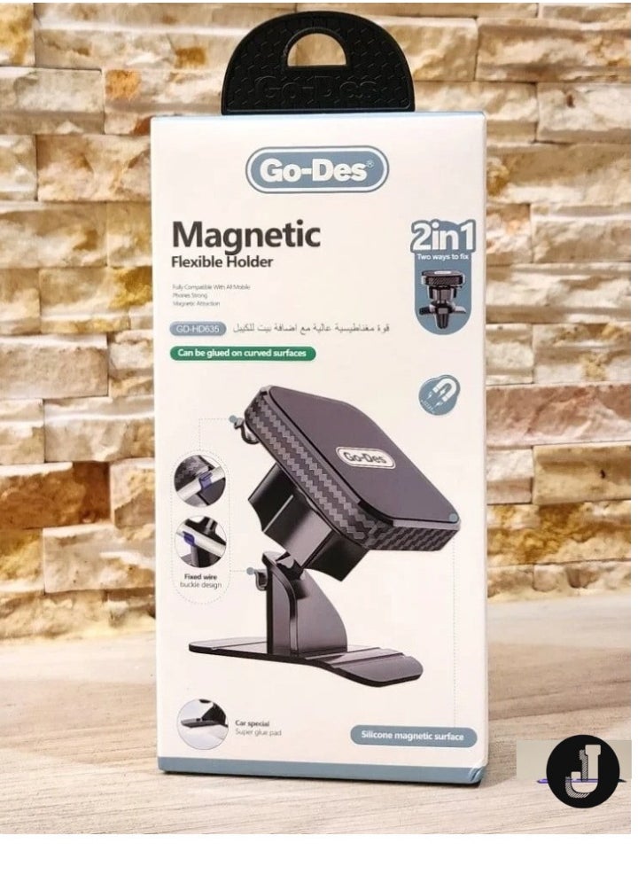 JAJEEK Magnetic Car Phone Holder – Secure Mount for iPhone, Android, and More, Dashboard & Air Vent Compatible - Image 2