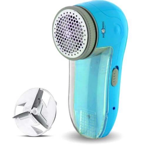 Pick Ur Needs® Lint Remover for clothes Woolen Sweaters, Blankets, Jackets with 1 Extra Blade (Rechargeable) (Blue) Plastic - Image 1
