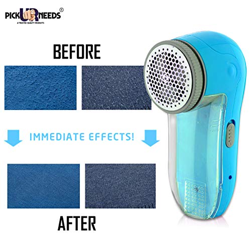 Pick Ur Needs® Lint Remover for clothes Woolen Sweaters, Blankets, Jackets with 1 Extra Blade (Rechargeable) (Blue) Plastic - Image 3