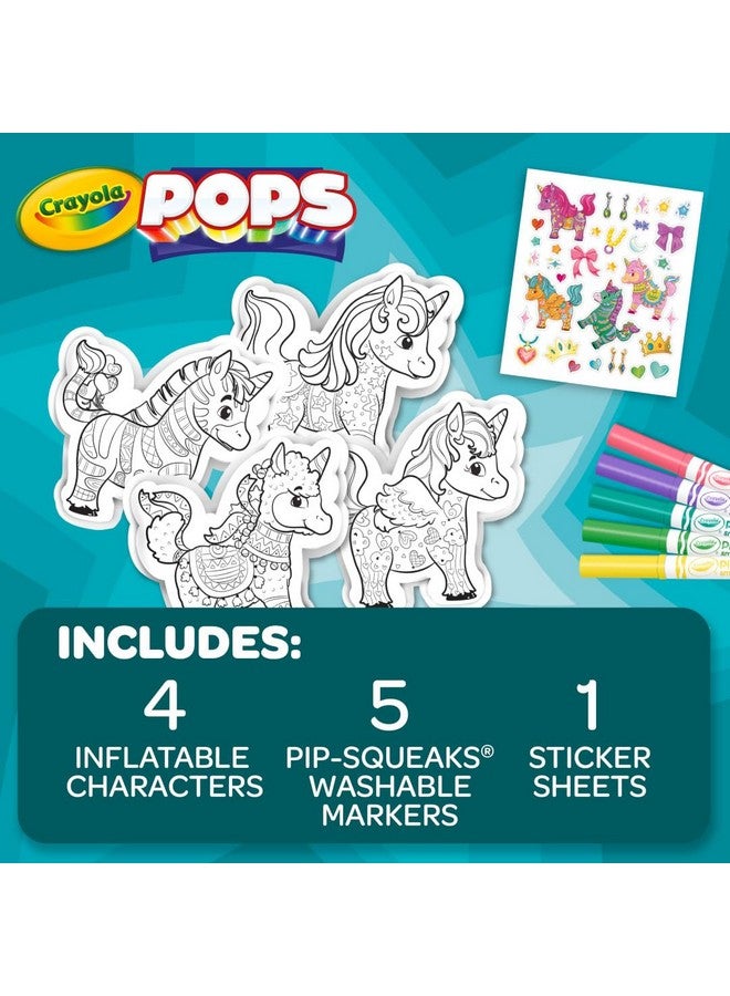 Crayola Pops Inflatable Characters, Coloring Set for Kids, Gift for Boys & Girls, Ages 5, 6, 7, 8 - Image 3