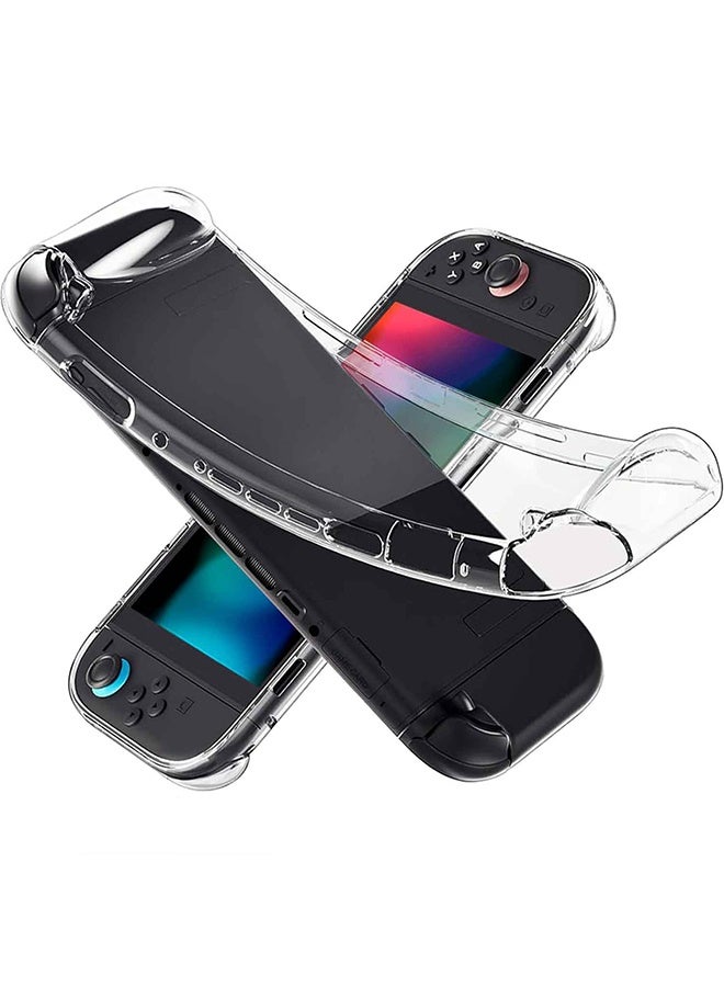 Tersely Clear Protective Case for Nintendo Switch 2, Soft TPU Cover Full-Body Protection Shock-Absorption Anti-Scratch, Ergonomic Grip Design - Clear - Image 1