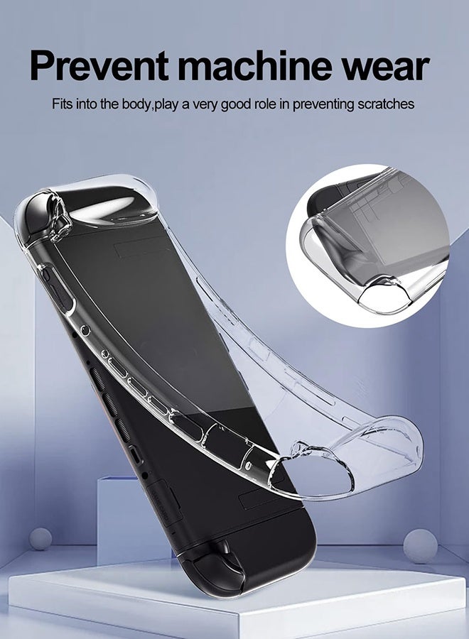 Tersely Clear Protective Case for Nintendo Switch 2, Soft TPU Cover Full-Body Protection Shock-Absorption Anti-Scratch, Ergonomic Grip Design - Clear - Image 5