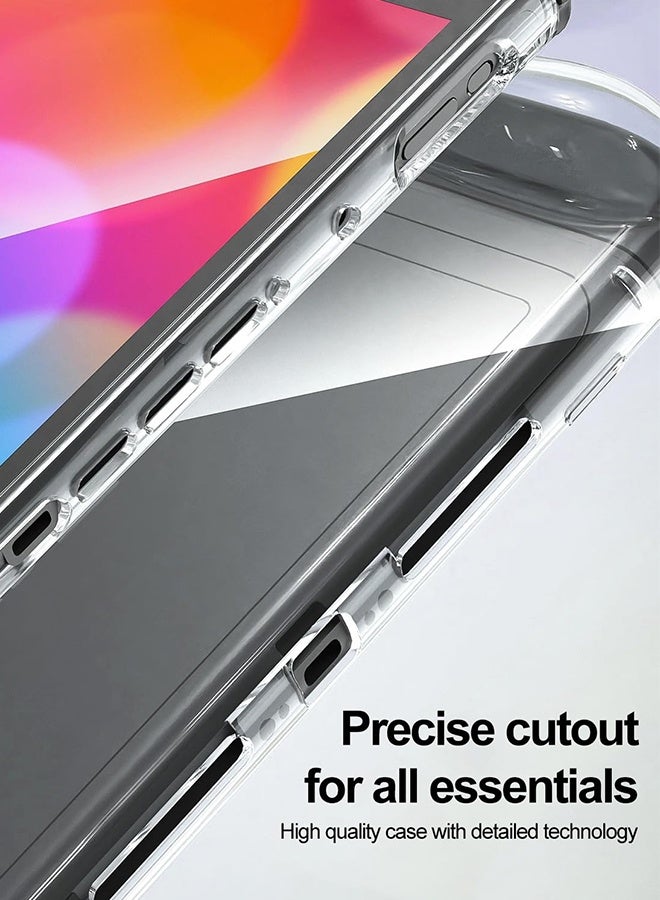 Tersely Clear Protective Case for Nintendo Switch 2, Soft TPU Cover Full-Body Protection Shock-Absorption Anti-Scratch, Ergonomic Grip Design - Clear - Image 3