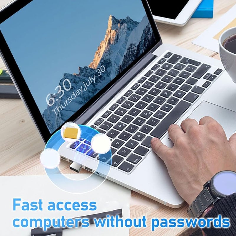 EBTOOLS USB C Fingerprint Reader 0 5s 360 Degree Touch Biometric Scanner 10 Fingerprints Storage PC Laptop Password Free Login File Encryption - Image 4