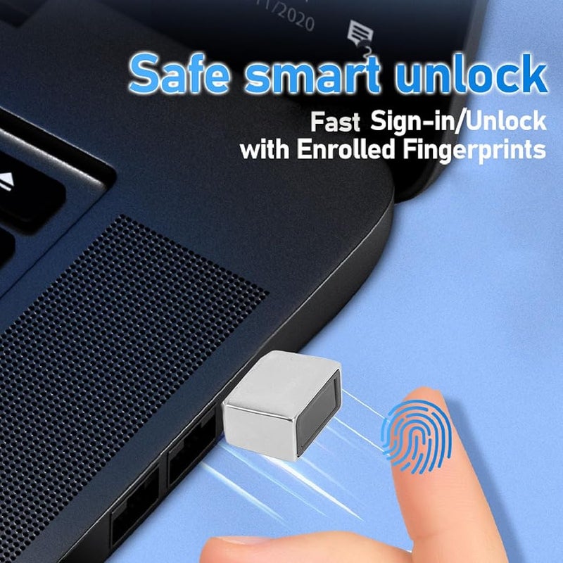 EBTOOLS USB C Fingerprint Reader 0 5s 360 Degree Touch Biometric Scanner 10 Fingerprints Storage PC Laptop Password Free Login File Encryption - Image 5