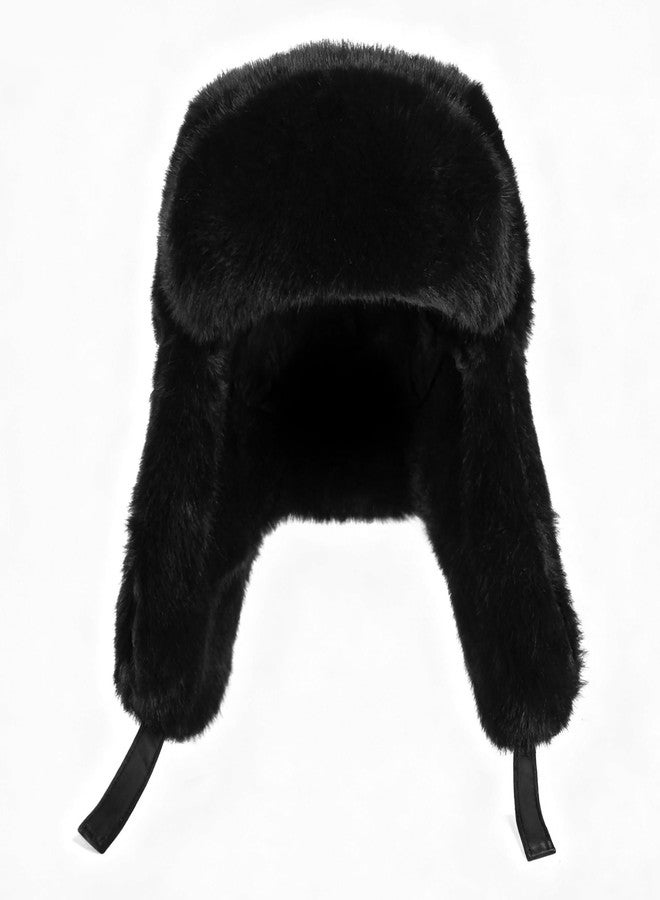 Gilotop Trapper Hat with Ear Flaps - Winter Russian-Style Fur Pilot Ushanka, Windproof Skiing for Men & Women Off-White - Image 3