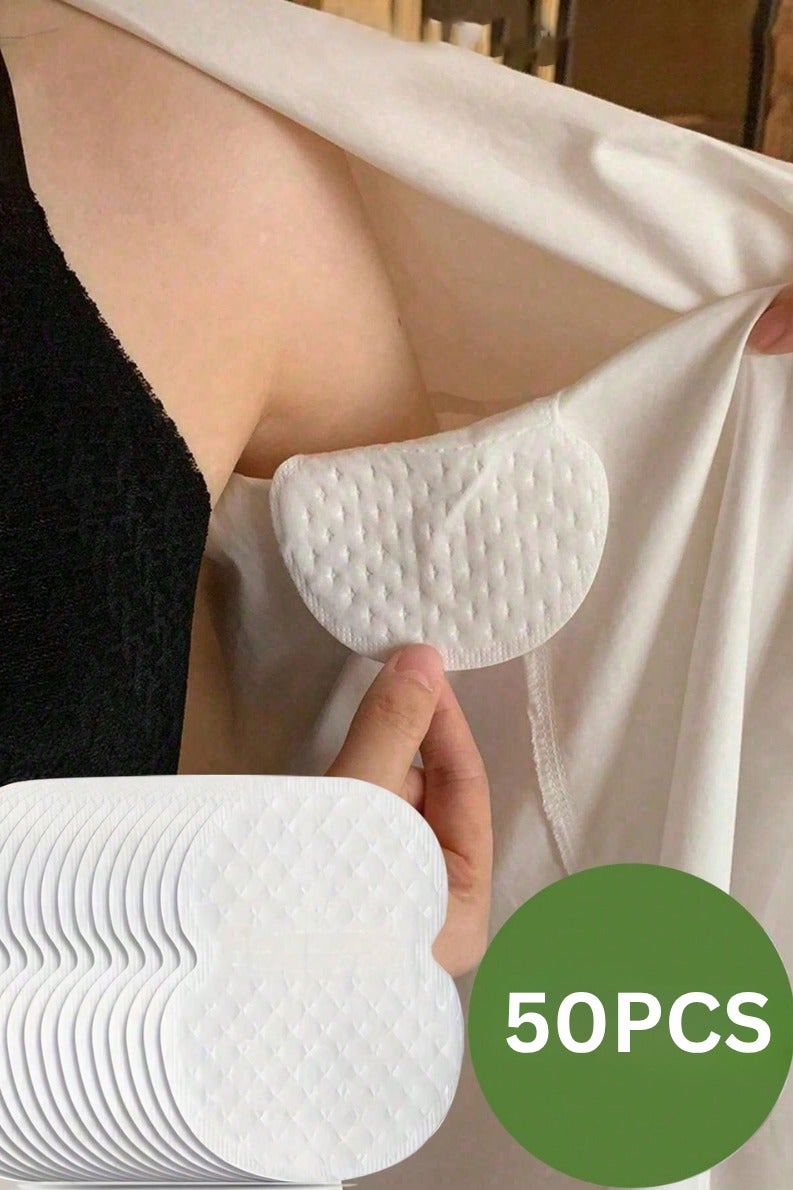 Generic Underarm Sweat Absorbing Pads 50 Pcs – Daily Protection from Sweat and Odor – Invisible and Comfortable Design  - Image 1