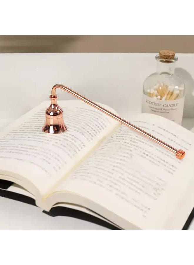 مطفأة شموع من النحاس الوردي الذهبي بمقبض، هدية للمنزل والمكتب - Image 5