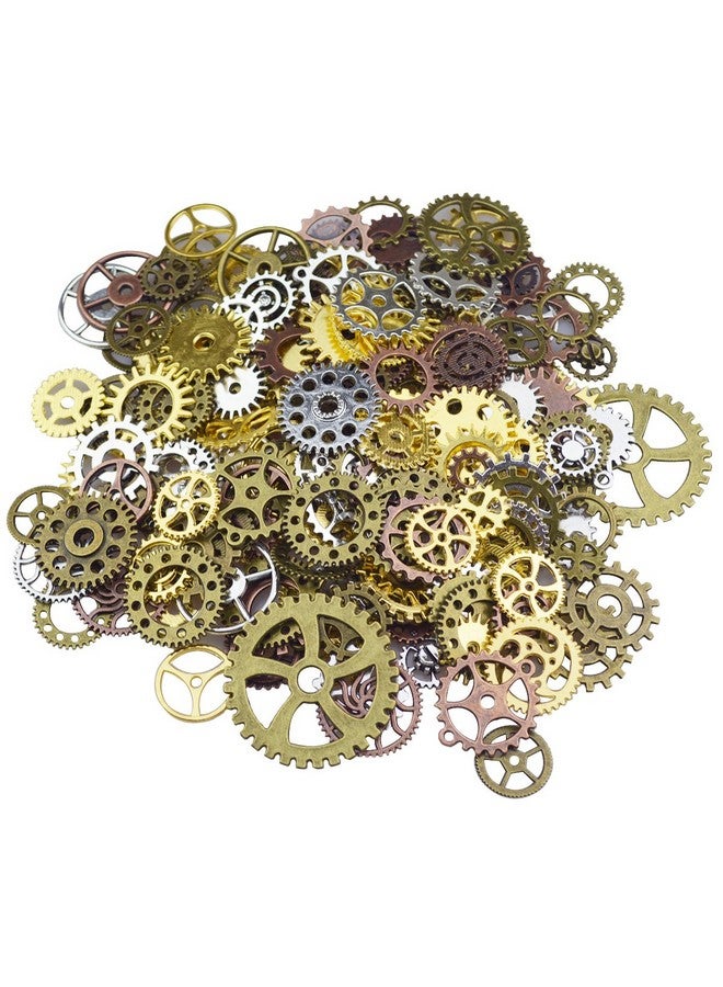 Gutapo 150G Steampunk Gear Cog Wheel Clock Charms Pendant Skeleton Watch Wheel Crafting Jewelry Making Accessory Handmade Brozen Silver Gold Copper  - Image 1