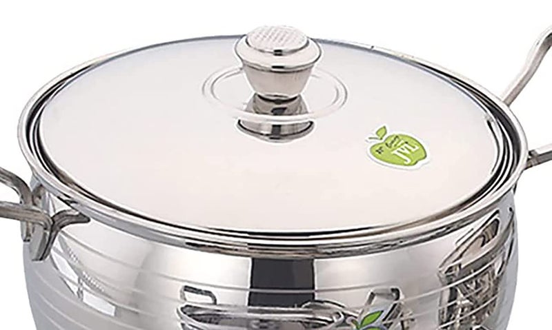 JVL Stainless Steel Cooking PotHandi with Lid Handle Set 850 1300 2200 ml 3Piece Silver Touch Handi Set for Cooking Handi Set for Kitchen Handi for Cooking and Serving JVLAPST1 - Image 5
