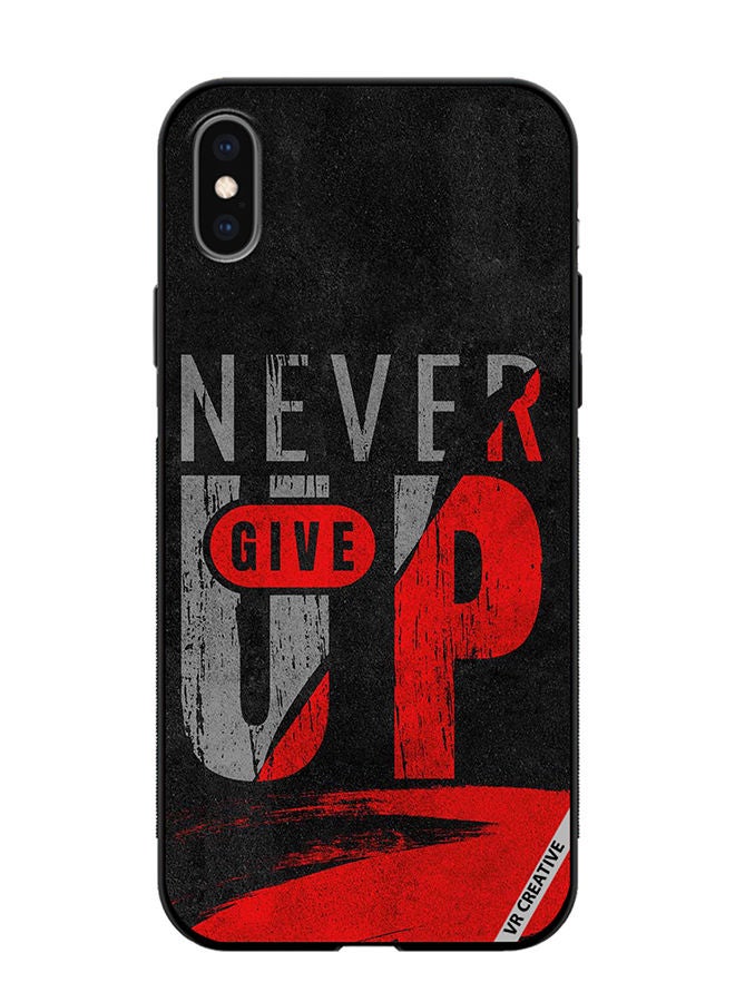 VR CREATIVE Protective Case Cover For Apple iPhone X/XS Never Give Up Design Multicolour - Image 1