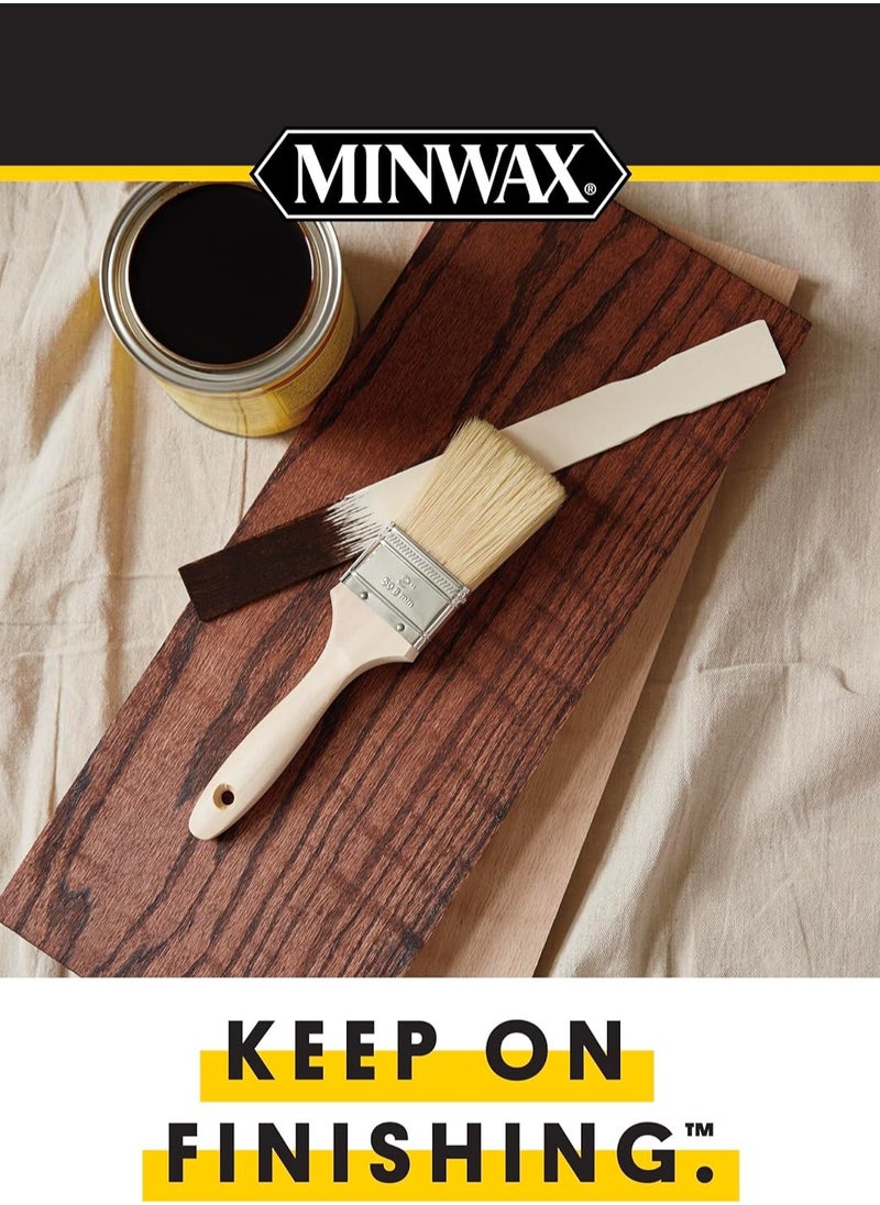 Minwax - Minwax سريع الجفاف من مادة البولي يوريثين الواقية من الخشب الساتان الدافئ 8 أونصة سائلة - Image 1