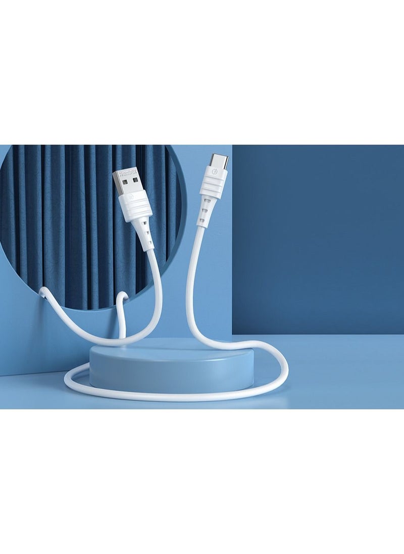 REMAX - Data Cable-Zero Sense Series 2.4A High Elastic Tpe Fast Charge Data Cable Rc-179A-White - Image 1