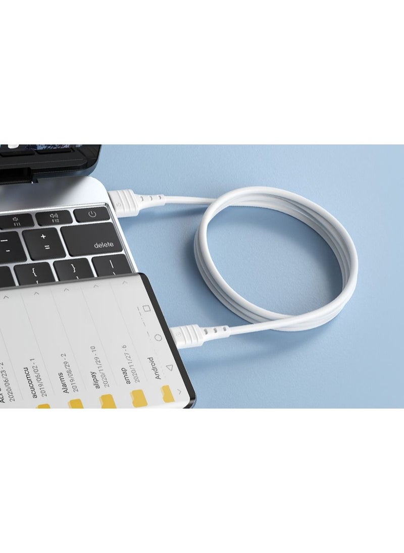 REMAX - Data Cable-Zero Sense Series 2.4A High Elastic Tpe Fast Charge Data Cable Rc-179A-White - Image 1