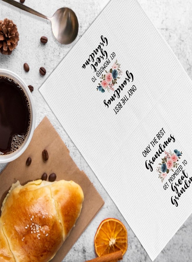 KFXHANGD Promoted to Great Grandma Kitchen Towels, Great Grandma Gifts, Great Grandma Dish Towels, Pregnancy Announcement for Great Grandma, Great Grandma Hand Tea Towels for Bathroom Kitchen,16x24In - Image 2