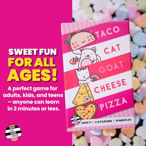 Dolphin Hat Games Taco Cat Goat Cheese Pizza Sweetheart Edition Card Game for Family Game Night CandyFree Valentines Gifting Easy to Play 15 Minute Rounds Fun for Kids Teens Adults and Families 28 Players - Image 5