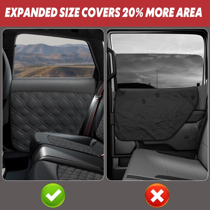 Surfcabin Dog Car Door Protector â€“ 20% Larger Design for Sedans, Family Cars and Small SUVS, 2 Packs Thickened Waterproof Door Panel Covers, Protects Doors from Dog Scratching - Image 4