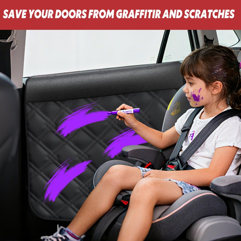Surfcabin Dog Car Door Protector â€“ 20% Larger Design for Sedans, Family Cars and Small SUVS, 2 Packs Thickened Waterproof Door Panel Covers, Protects Doors from Dog Scratching - Image 5