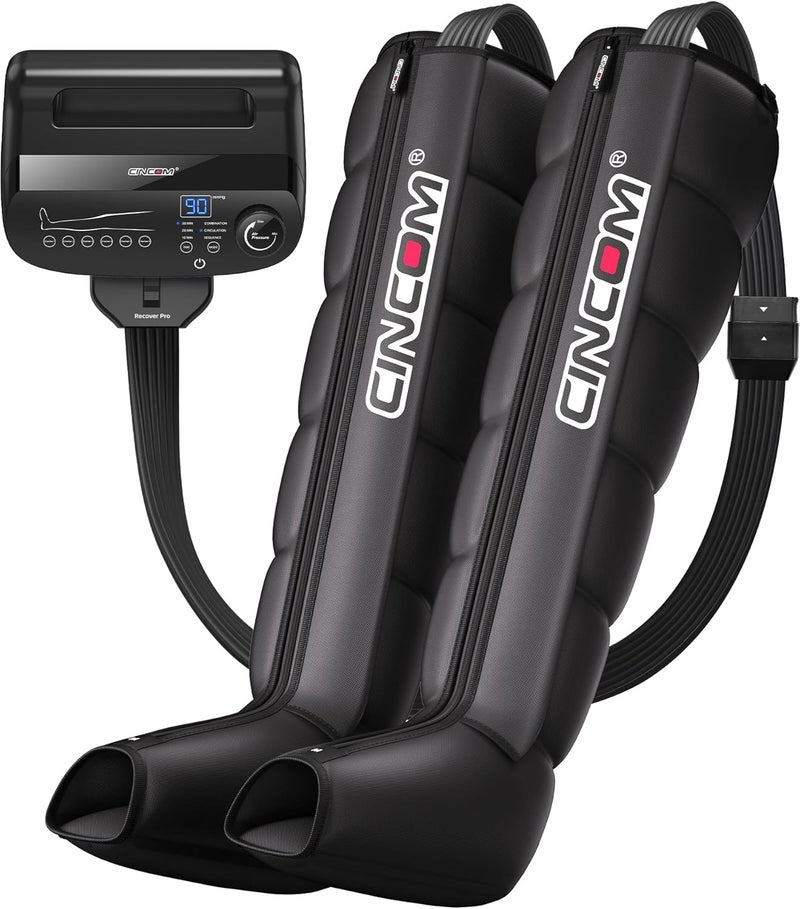 CINCOM Air Compression Recovery System 6Zone Professional Dynamic Pressure Leg Massager Boots for Circulation Improvement Muscle Recovery Compression Therapy for Athletes FSAHSA Eligible - Image 1