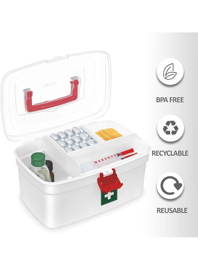 Milton First Aid Box With Sturdy Handle And Multiple Compartments – Portable And Durable Medical Storage Organizer - Image 3