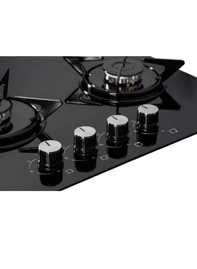 كومتيل مسطح بلت إن - 4 عيون غاز - 60 سم - إشعال ذاتي - صنع في تركيا - أسود - C6-40BF - Image 3