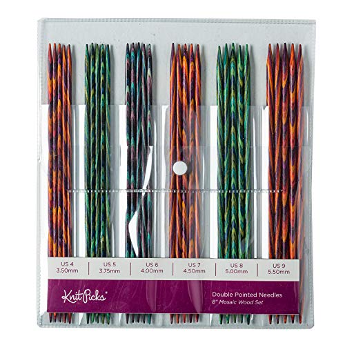 KnitPicks Knit Picks Double Pointed Wood Knitting Needle Set (Mosaic 8") - Image 1