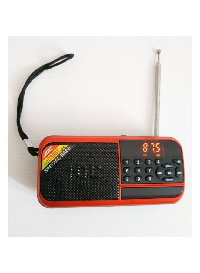 Portable Multi-Function Radio with Built-in Flashlight, Digital Broadcast Receiver with USB Charging Cable and Memory Slot DK - Image 1