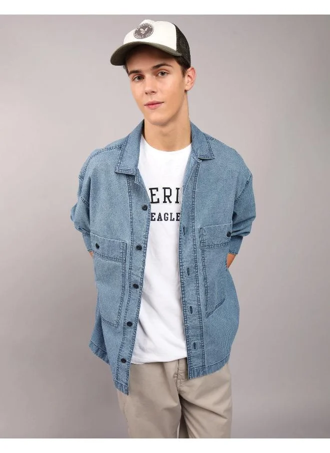 امريكان ايجل AE Long-Sleeve Denim Shirt Jacket