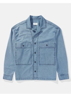 American Eagle AE Long-Sleeve Denim Shirt Jacket  - Image 3