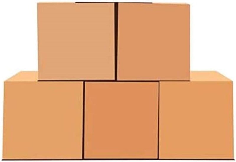 شواي [عبوة من 5 قطع] صندوق كرتون كبير مزدوج الجدار من الورق المقوى المموج القابل لإعادة التدوير بنسبة 100% مع سعة 32 كجم، 45 × 45 × 70 سم، كرتون بني للتغليف والشحن والتخزين، 5 طبقات - Image 1