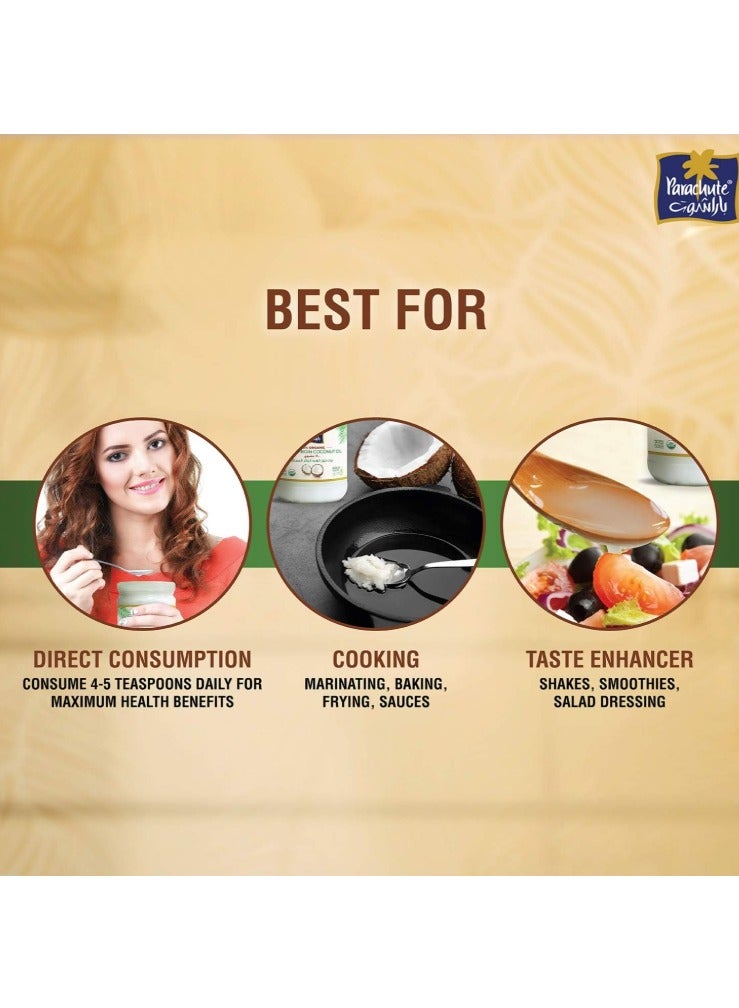 Parachute 100% Organic Extra Virgin Coconut Oil - 200ml - Image 3