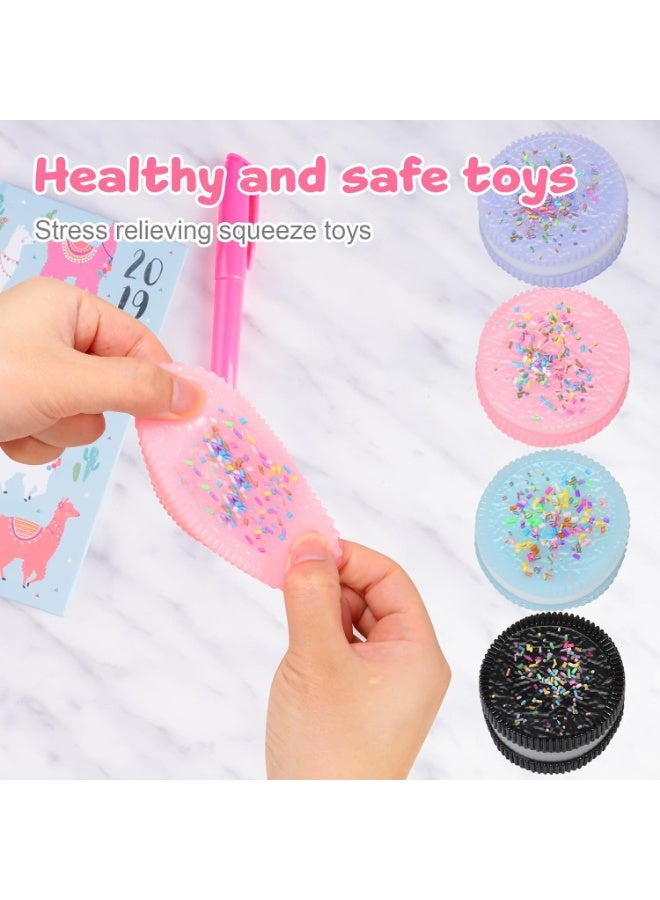 PTTIMFFM 4-Pack Kawaii Cookie Squishy Toys, Soft Slow-Rising Stress Relief Fidget Set for Anxiety & Sensory Play, Realistic Dessert Design Gift for Kids & Adults - Image 2