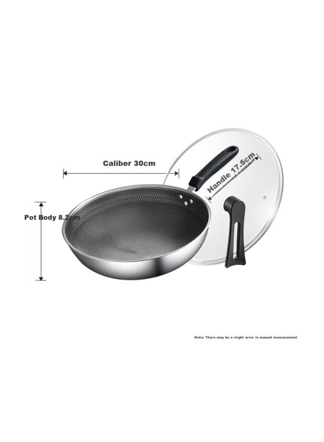 Supor Stainless Steel Honeycomb Non-stick Wok 30cm Frying Pan Compatible With Gas And Induction Cooktops Ec30jkc01 - Image 2