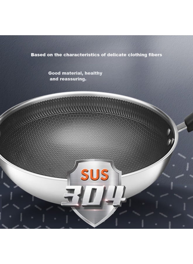 Supor Stainless Steel Honeycomb Non-stick Wok 30cm Frying Pan Compatible With Gas And Induction Cooktops Ec30jkc01 - Image 1