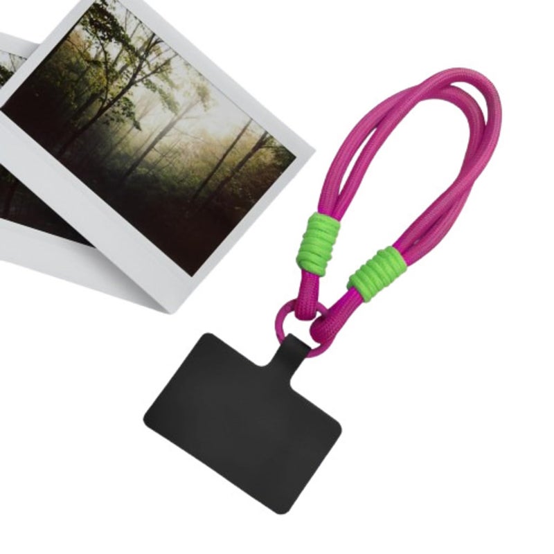 GadgetBite Phone Lanyard for iPhone Sling Hanging Chain Wrist Rope Multipurpose Hand Wrist Strap Cord Universal Anti-Lost Lanyard for Mobile Secure and Stylish - Neon Pink and Neon Green - Image 1