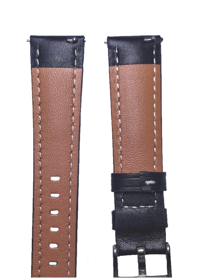 HW - Bracelet Watchband For Huawei Watch GT4 Leather Straps 22mm - Image 1