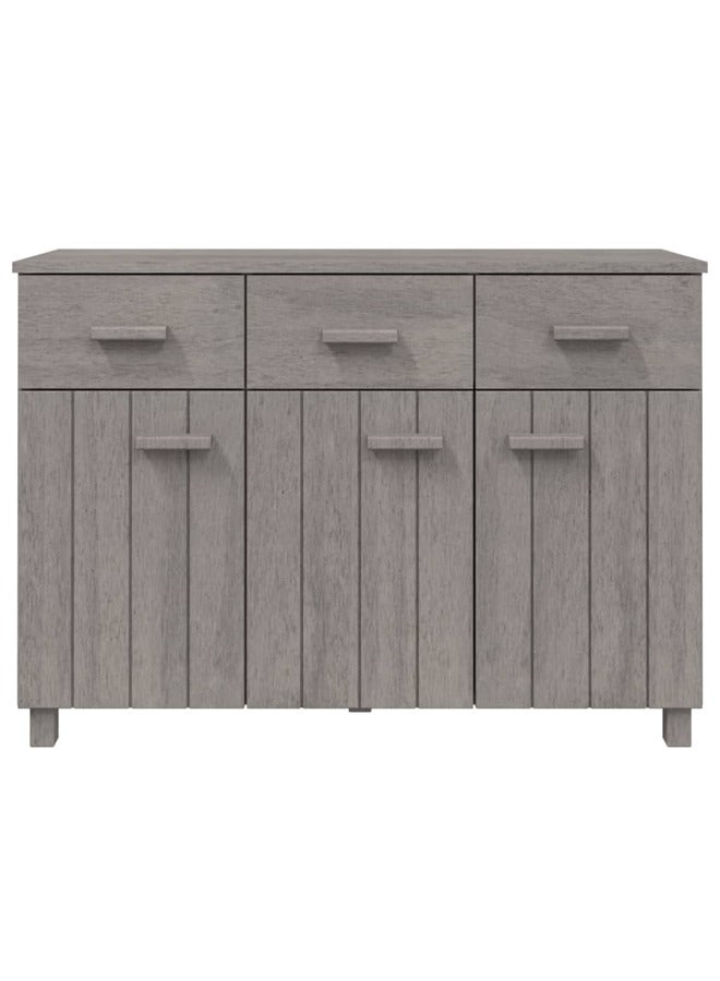 فيداكسل خزانة جانبية رمادي فاتح 113×40×80 سم خشب صنوبر صلب 340443 - Image 3