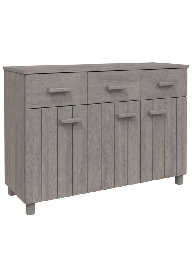 فيداكسل خزانة جانبية رمادي فاتح 113×40×80 سم خشب صنوبر صلب 340443 - Image 1