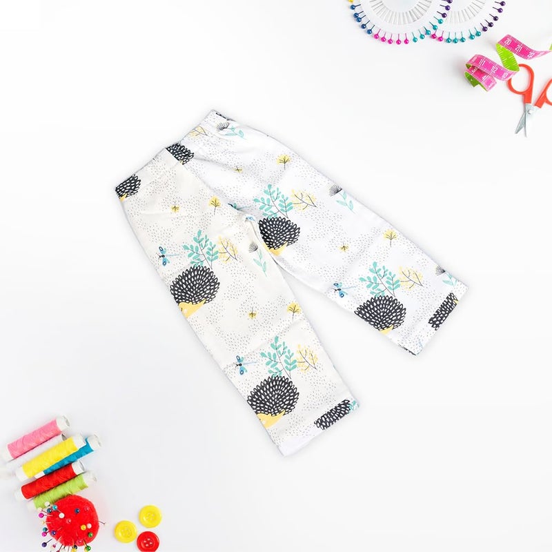 Ooka Baby Cotton Muslin Kids Lounge Set (Pack of 1) | Unisex Kids Top and Bottom | Pure Cotton Nightsuit | Hedgehog Print | 2-3 Years - Image 3