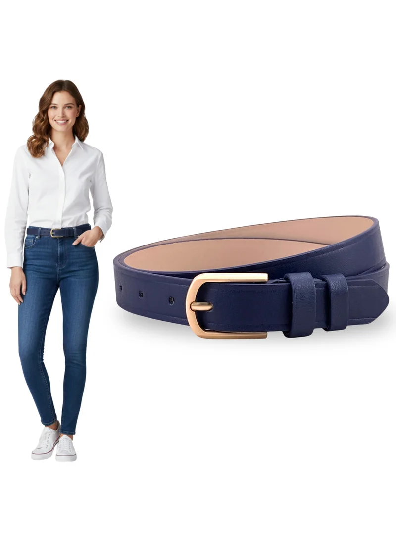 Classic Milano Classic Milano Women's Belt with Gift Box; Faux Leather Ladies Belt for Dresses, Jeans & Gowns; Stylish Womens Belt; Adjustable Girls Belt; Belt for Women | Full Length: 110 CM (Free Size - Fits up to the waist of 40 Inches / 100 CM)