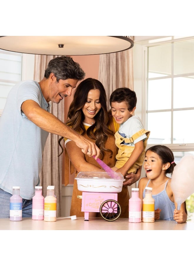 Nostalgia - Nostalgia PCM306PK Vintage Hard Free Countertop Cotton Candy Maker, Includes 2 Reusable Cones And Sugar Scoop – Pink - Image 1