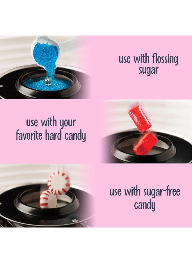 Nostalgia - Nostalgia PCM306PK Vintage Hard Free Countertop Cotton Candy Maker, Includes 2 Reusable Cones And Sugar Scoop – Pink - Image 1