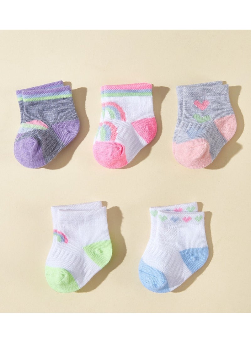 10 Pairs Of Infant And Toddler Four-Season Short Socks And Mid-Tube Socks - Image 2