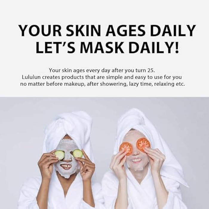 Lululun 7EA Daily Face Mask for Women & Men; Moisturizing Face Masks Skincare with Collagen, Citric Acid & Ceramides, Anti Aging Facial Mask & Sheet Masks for Japanese Skincare, PRECIOUS GREEN FOR-ALL - Image 5