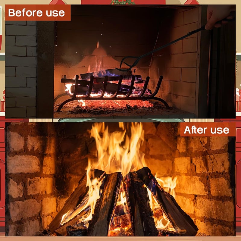 إسكدنيا 28-inch Fireplace Tongs 3-prong Rustproof Log Grabber Tool to Securely Grip and Safely Move Wood for Campfire, Fire Pit, Indoor/outdoor Use, Durable Cast Iron Construction - Image 5
