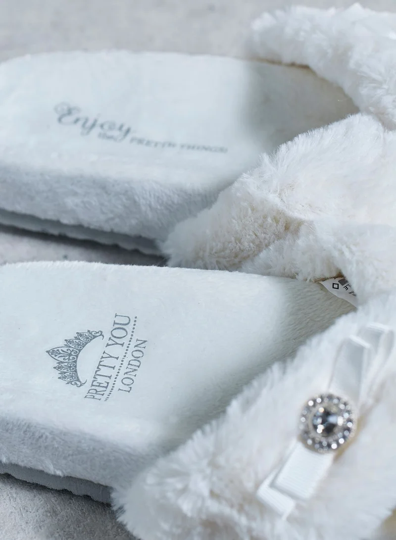 Pretty You London SWAROVSKI Studded Slip On
