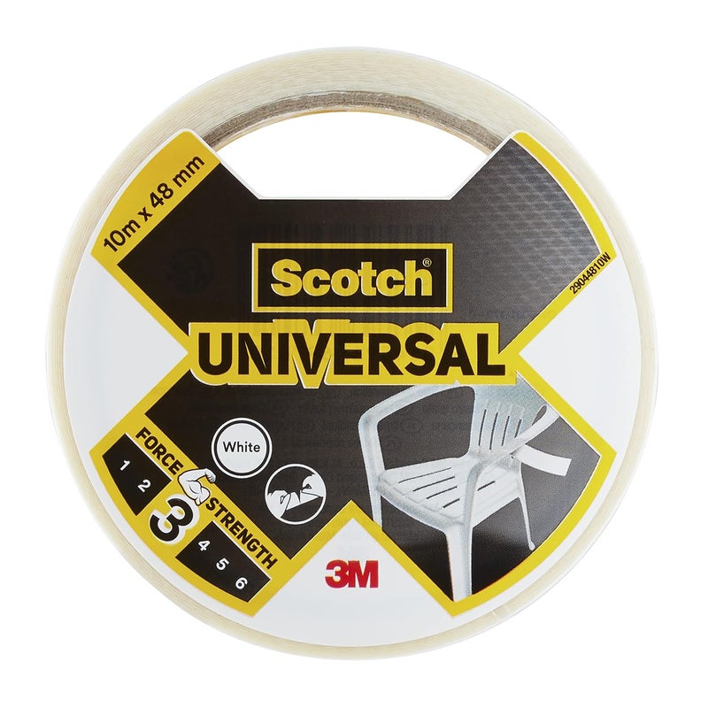 Scotch  Universal Duct Tape 10M X 48Mm White Color For General Purpose Holds Quickly And Reliably For Everyday Repairs And Projects 1 Roll/Pack - Image 2