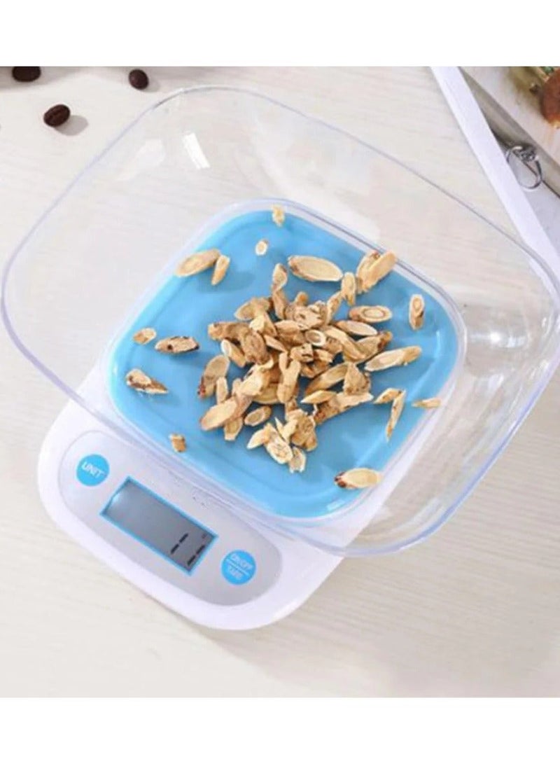 Denx DX3603 Digital Kitchen Scale – 1g Accuracy, 5kg Capacity – Sleek Design, Battery Operated - Image 4