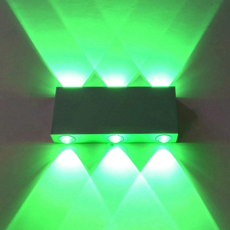 RGB LED Wall Lamp, Aluminum Rectangular 6W Waterproof Indoor Bedroom Light - Energy Efficient, IP67 Protection, Ideal for Home and Office Decoration (Rectangular 6w) - Image 2